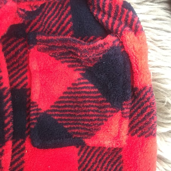NWT Joe Fresh red & black buffalo plaid bathrobe - size 4 - Picture 2 of 5